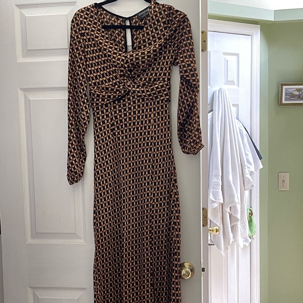 Black/gold ish multi colored maxi dress